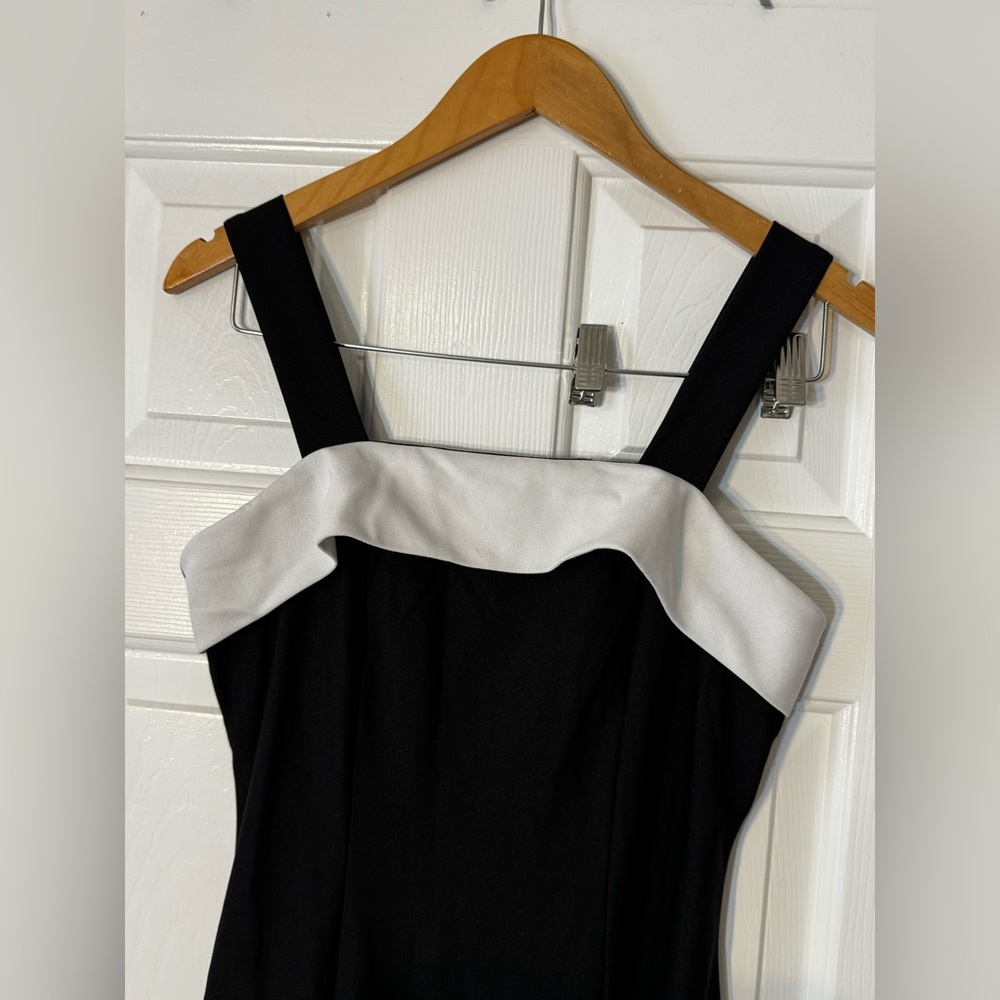 Vintage Southeastern Apparel Dress Black/White Arietta Gown Size 8 0515 - Picture 2 of 5